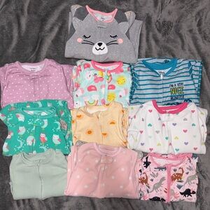 Old Navy Toddler Girl Onesie Pajamas - 10 Pairs